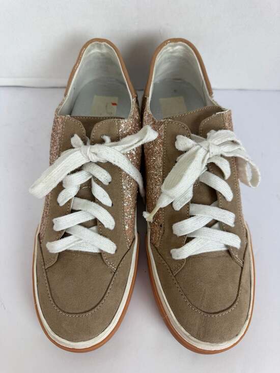 Dolce Vita Zina Rose Gold Glitter and Tan Suede Sneakers - Picture 8 of 8